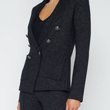 Kenzie Metallic Knit Blazer
