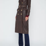 Celina Leather Trench Coat