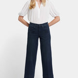 Teresa Wide Leg Ankle Wide Hem Pants