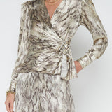 Bensen Wrap Blouse With Buckle