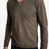 Drew Long Sleeve Silk Blend Magic Wash Vee