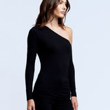 Hattie Long Sleeve One Shoulder Top