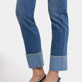 Sheri Slim Striped Ankle Denim Cuff