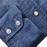 Navy Solid Lightweight Denim Lino Shirt