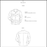 Navy Solid Textured Twill Overshirt