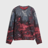 Long Sleeve Sweatshirt with Hazy Pattern