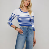 Yukio Striped Crop Crew Shirt