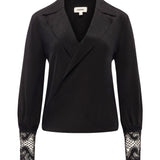 Joah Surplice Lace Cuff Blouse