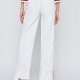 Miley U High-Rise Wide Leg Cuff Pants