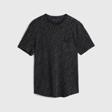 Short Sleeve Crew in Diagonal Jacquard