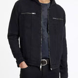 The Knit-Stretch Hooded Jean Jacket