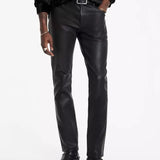 THE ROCKER - SKINNY FIT STRETCH LEATHER JEAN WITH