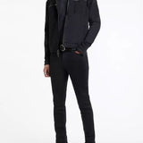 The Knit-Stretch Hooded Jean Jacket