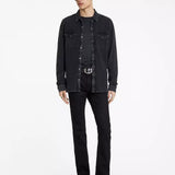 Arvon Long Sleeves Knit Western Shirt in Vintage Wash Slub