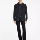 Arvon Long Sleeves Knit Western Shirt in Vintage Wash Slub