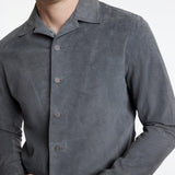 Simo Shirt- Camp Shirt Button Closure Raw Hem