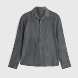 Simo Shirt- Camp Shirt Button Closure Raw Hem