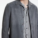 Simo Shirt- Camp Shirt Button Closure Raw Hem