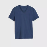 The Short Sleeve Raw Edge V-Neck Tee