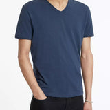 The Short Sleeve Raw Edge V-Neck Tee