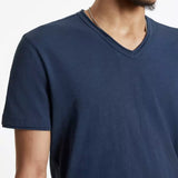 The Short Sleeve Raw Edge V-Neck Tee