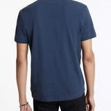 The Short Sleeve Raw Edge V-Neck Tee