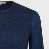 Crew Neck Reverse Print Long Sleeve Sweater