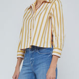 Fawn Scarf Back 3/4 Sleeves Blouse