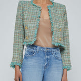 Clydie Collarless Crop Blazer