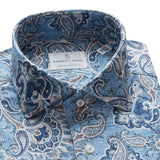Modern 4Flex Blue Paisley Stretch Knit Shirt