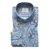 Modern 4Flex Blue Paisley Stretch Knit Shirt