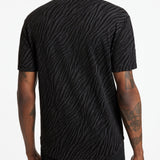 Short Sleeve Crew in Diagonal Jacquard