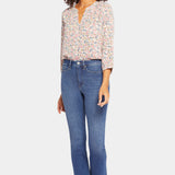 High-Rise Slim Bootcut Ankle with Fray