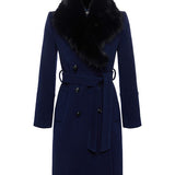 Tristan Belted Fur Color Coat