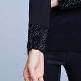 Nori Long Sleeve Turtleneck Embellished Sleeves