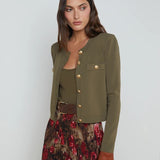 Toulouse Crop Crew Neck Cardigan