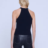Rosemary High-Neck Button Tank