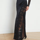Minka Long Lace Panel Skirt