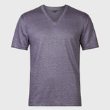Wooster Slim Fit Short Sleeve Linen V-Neck