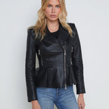 Lyric Peplum Biker Jacket