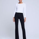 Benny Long Sleeves Crop Crew Neck Tee