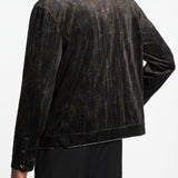 Valinhos Regular Fit Zip Front Jacket with Crinkle