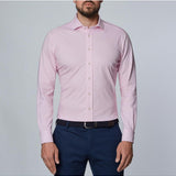 White & Pink Micro Pattern Modern 4Flex Stretch Knit Shirt