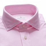 White & Pink Micro Pattern Modern 4Flex Stretch Knit Shirt