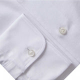 White Solid Long Sleeve Stretch Jersey