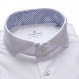 White Solid Long Sleeve Stretch Jersey