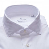 White Solid Modern 4Flex Stretch Knit Shirt