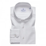 White Solid Summer Textured Crinkle Hybrid Shirt