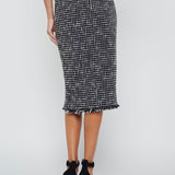 Tai Snap Front Midi Skirt