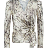 Bensen Wrap Blouse With Buckle